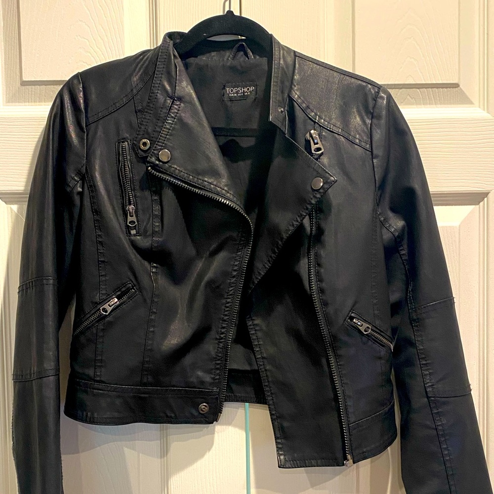 Topshop US 4 Leather Jacket